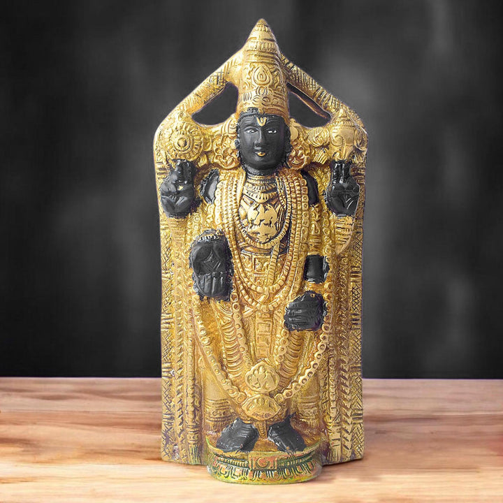 8 Inch Tirupati Balaji Statue β Finely Handcrafted Brass Idol of Lord Venkateshwara, Radiating Divine Blessings, Prosperity, and Devotion, Ideal for Home Temple, Spiritual Decor, and Daily Worship. No.1 Brass Idol Store www.satvikstore.in