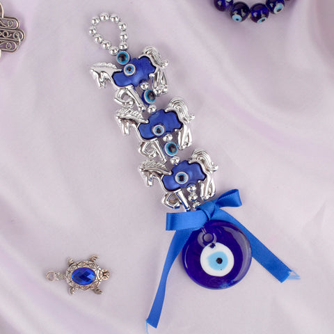 Feng Shui Vastu 3 Horse Evil Eye Door Hanging – protects against negative energy, brings luck and prosperity. India’s Largest Pooja Accessories Brand – www.satvikstore.in