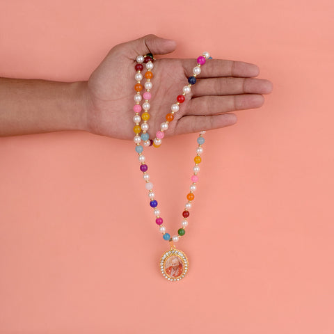 Guruji Neck Mala for Spiritual Bliss and Guidance made with devotional beads for meditation and prayer. Guruji Neck Mala for Spiritual Bliss and Guidance made with devotional beads for meditation and prayer