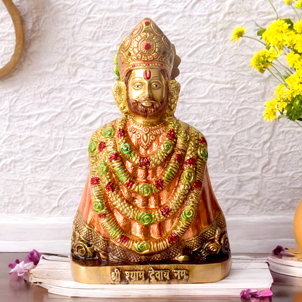 Lord Khatushyam, Khatu Shyam, lord Khatyshyam, known for Blessing Good Health and Wealth, The Idol Is made from premium-quality brass material for long lasting use. Handmade product from the Artisanship of India's Craftsman with Using Modern Style.
India’s Largest Pooja Accessories Brand – www.satvikstore.in
